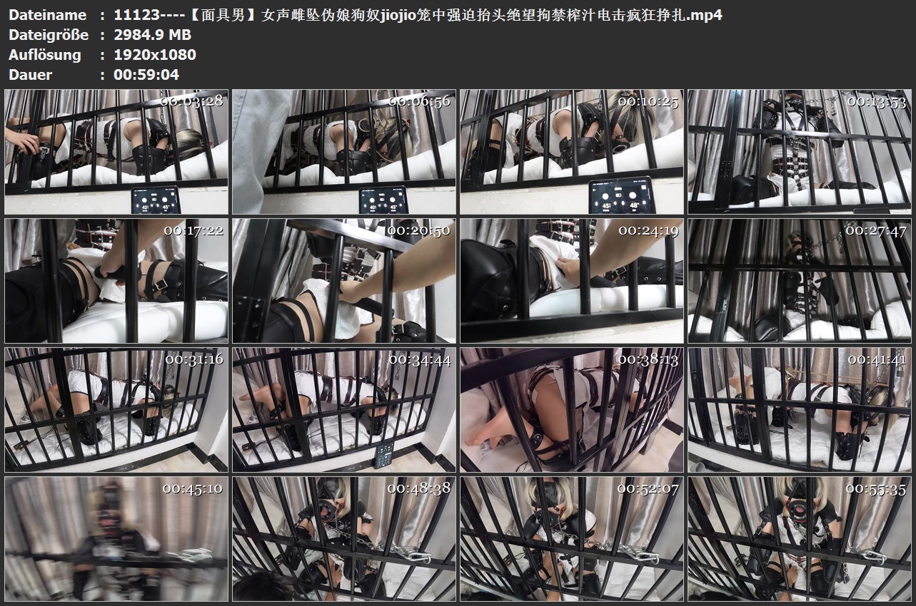 11123----【面具男】女声雌坠伪娘狗奴jiojio笼中强迫抬头绝望拘禁榨汁电击疯狂挣扎.jpg