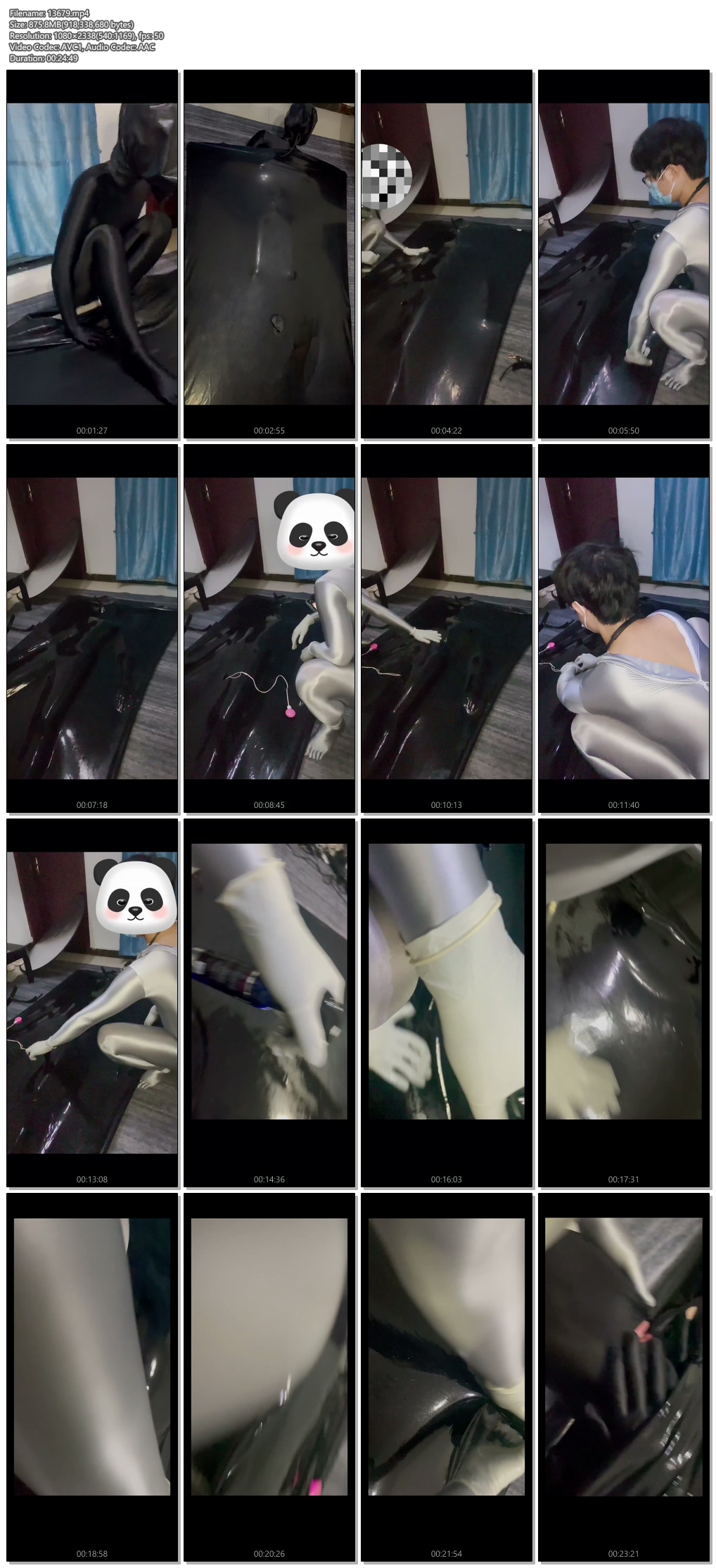 13679----【Lebao】「黑色油亮紧身衣 真空床调教 乳胶呼吸袋」女友被调教到哭 真空床.jpg