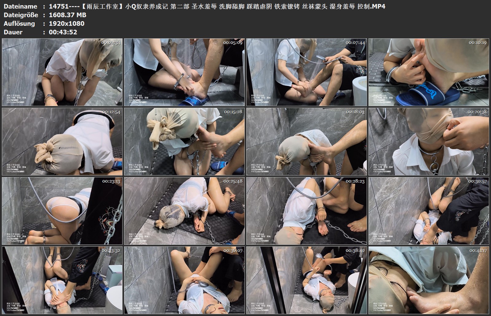 14751----【雨辰工作室】小Q奴隶养成记 第二部 圣水羞辱 洗脚舔脚 踩踏虐阴 铁索镣铐 .jpg
