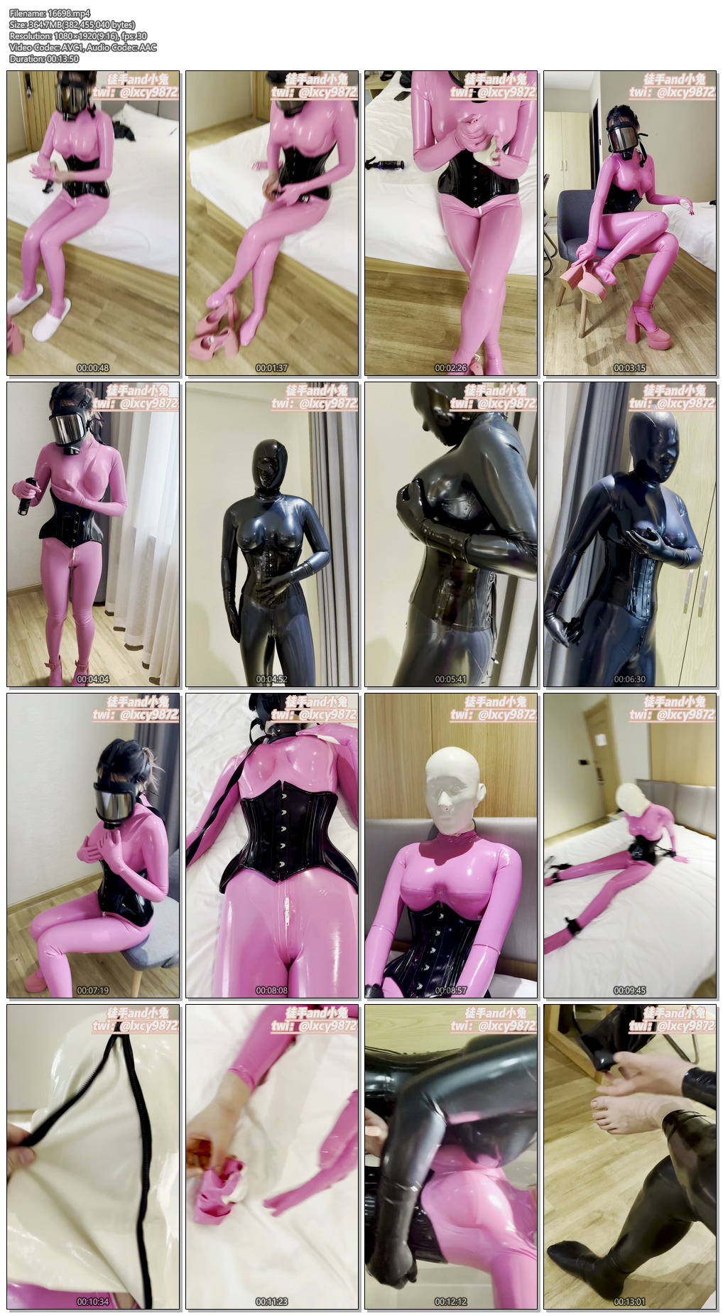16698----【徒手和小兔】粉色新大胸胶衣初次穿着束腰全封闭仅开鼻孔头套捆绑强制呼吸.jpg