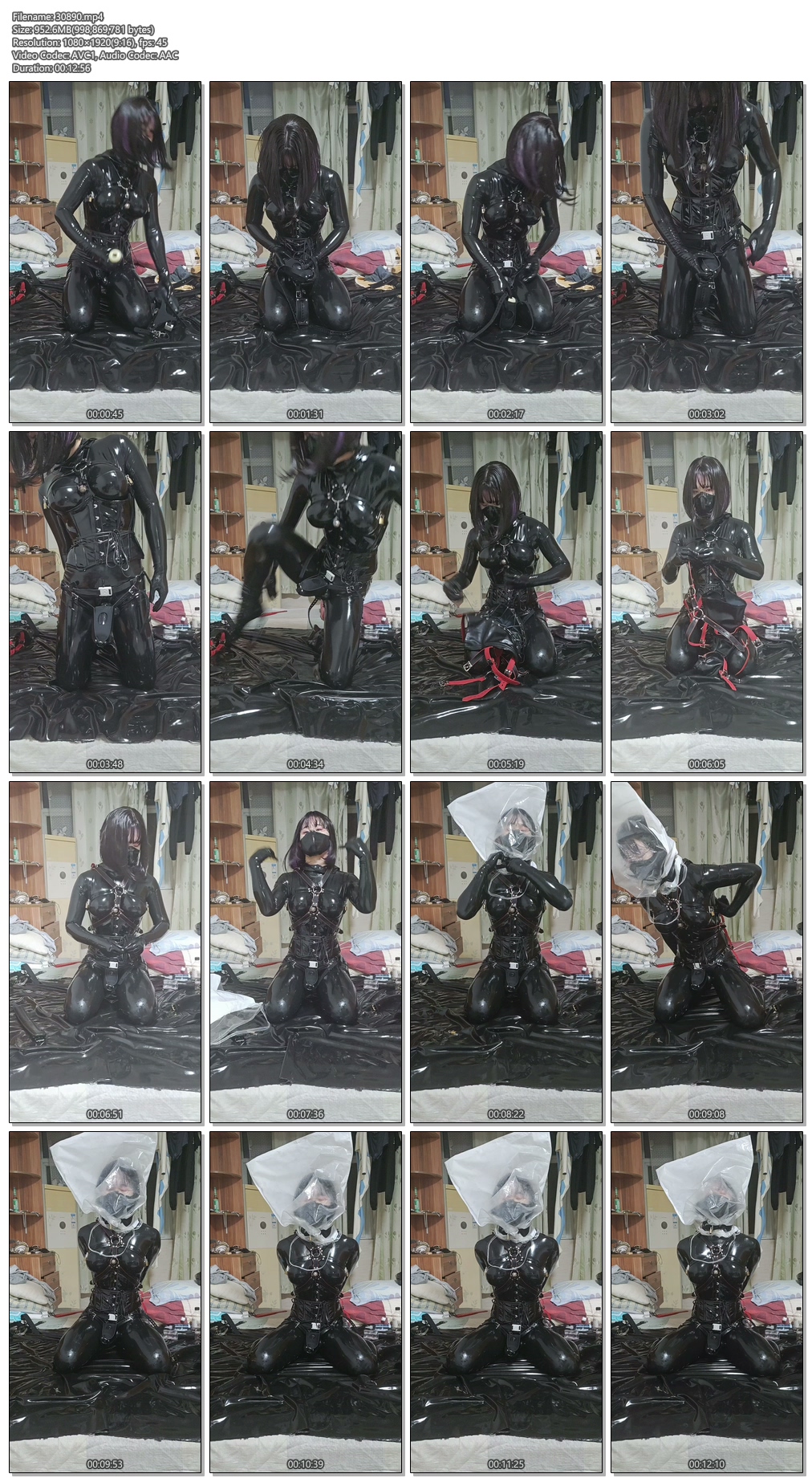 30890----【散樱樱樱】可爱散樱再次穿着全包乳胶衣和芭蕾高跟，束腰勒到最紧，自己用.jpg