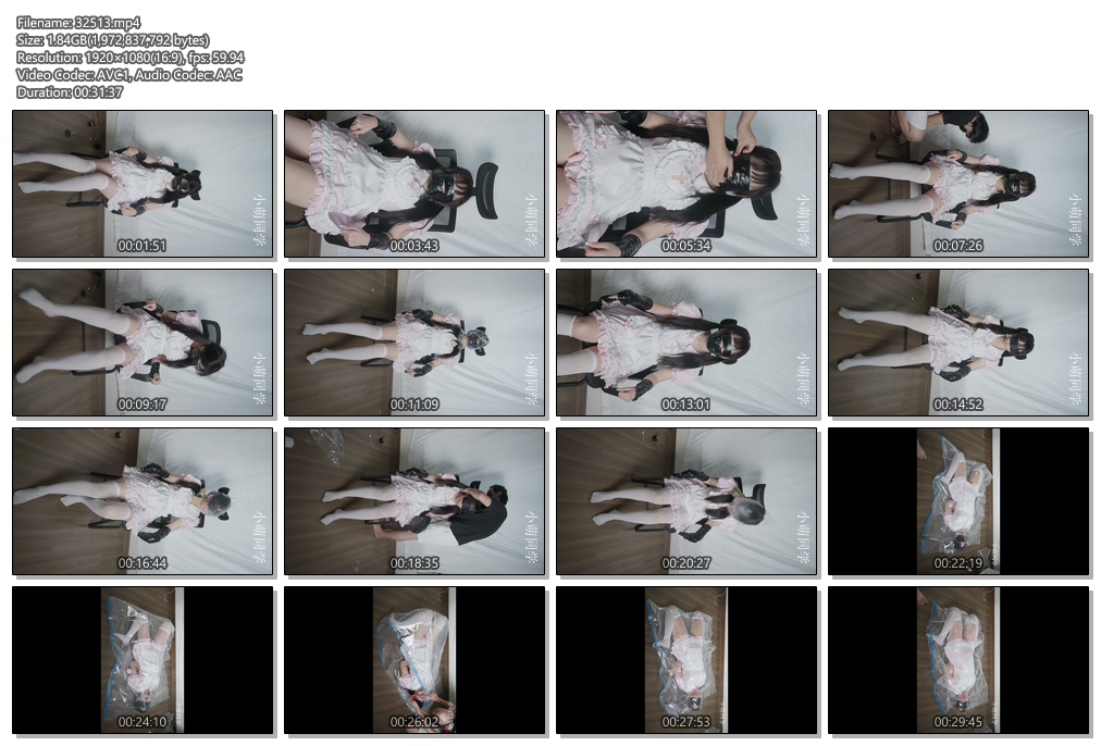 32513----【小萌同学】双马尾女仆真空袋和胶带闷绝.jpg