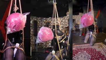 【哈哭實驗室】亮黑丝kig吊缚