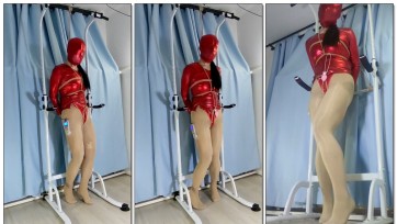 【影子】肉丝+红紧身衣+双腿并缚+电击，半小时电击只是上半场哦