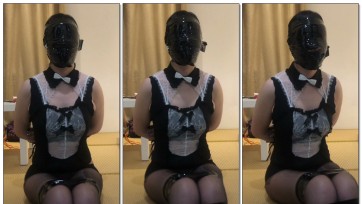 【云】黑丝胶带捆绑 胶带包头+塑料袋呼吸挑战