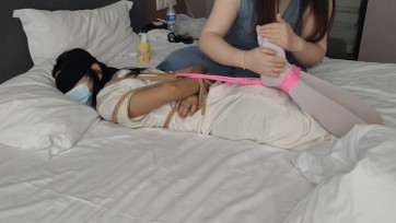 【哈汤子】双人tk驷马吊缚黑丝白丝元素拉满！