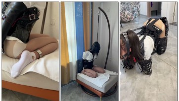 【小九与晴子】[全包 口塞+k9肛勾马具口球折磨]