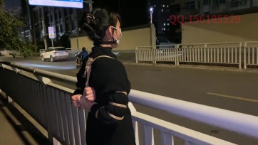 【龙飞绳艺】刺激 心惊胆战 夜袭市区 河边 公园 面对面陌生人插肩儿过
