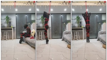 【一只萌熊】连身裙肛钩芭蕾高跟电击定时罚站