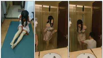 【xxxjj】男娘睡裙绸带紧缚挣扎 胶布封嘴最后单腿吊缚强震