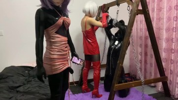 【灵宁】双S奖励小宁 乳胶衣*CB锁*尾巴塞子*足控*丝袜