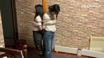 【龙飞绳艺】盗取对方公司宝石失败 反被对方高手捆绑 放置 两个人的对话相当刺激