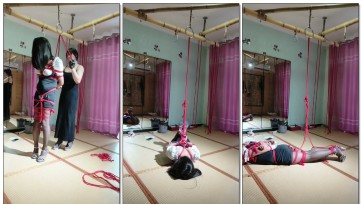 【喜欢捆绑的灵儿】鞭打吊起来的小伪娘下集