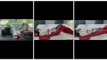 【玖喵】黑丝白色衬衫捆绑