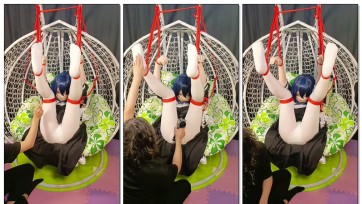 【时生】女仆希儿的调教捏，四脚朝天，挠脚心，散鞭抽打，棘轮调教！