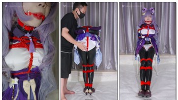 【刻猫猫不是色猫猫】【伪娘男娘/cosplay/刻晴/黑胶衣/口球/贞操锁】