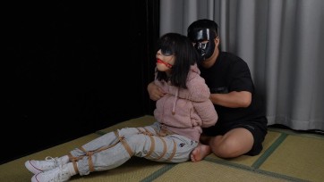 【象人工作室】小0-棉衣棉裤帆布鞋，直臂转日式，蛇缚，全身紧缚，默默看着口球流口水