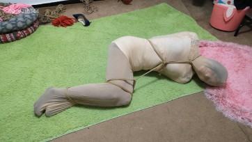 【随心原创】安雅 丝袜口球胶带开口器多重堵嘴 丝袜睡袋包裹