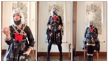 【Saber_大小姐】百折不挠的空银子，下一秒就是主人的狗狗 戴上项圈TD 主人来调教我 鞭打我 放置我吧 黑丝/镣铐/捆绑 一直觉得戴口枷的时候最美