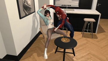 【3D动画】【短篇中配】《单身运动系女孩》被蜘蛛侠偷袭 玩弄 摩擦 挑逗 黑丝