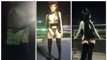 【UCM】胶衣猫娘kigurumi露出打枪