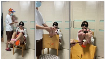 【达芬奇原创】00后洛丽塔少女口球嘟嘴 口水直流吊脚挠脚心