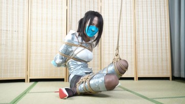 【象人工作室】【嗷嗷】银色胶带绳索束缚！（有过程）