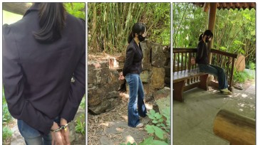 【束心工作室】兰兰西装牛仔裤，QQ铐背铐，游小山，竹林，古亭，简单剧情