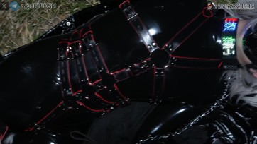 【JIOBDSM】乳胶K9套装 公园户外遛狗 郊狼电击 内置TD震动钢S调教