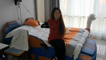 【JS】【流星客】红衣女子的欧式直臂捆绑放置体验