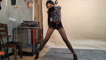 【随心原创】杨蕊 空姐直臂分腿的折磨