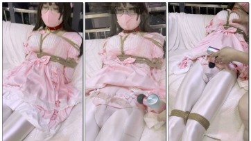 【刻猫猫不是色猫猫】【伪娘男娘/贞操锁锁射/粉色lolita公主裙/粉色死库水/反光白丝】