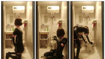 【哈曼哈w】乳胶jk地板粘液，cha入触手g塞