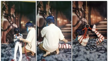 【机智的聆】芝士的极限驷马放置 （郊狼 训练器 紧缚全过程）