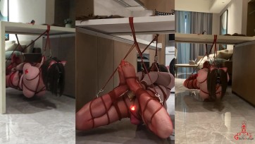 【CD伪娘小诡的自缚】打开房门玩自缚♥♥♥