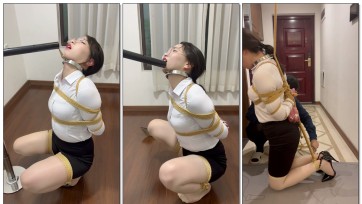 【麦子呀】虐脚加项圈对脖子的禁锢