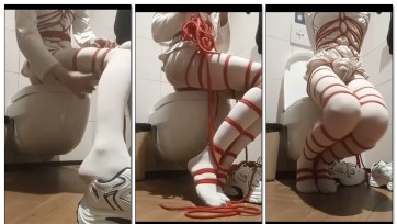 【小自白】在商场厕所玩自缚