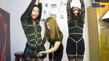 【DK-13】双人人鱼吊缚,再遭S姐无情鞭笞,龟甲,黑丝,各种吊打~捆绑完美曲线调教