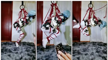 【机智的聆】小卡苏的白丝吊缚~小话筒 郊狼 蒙眼 驷马吊缚~