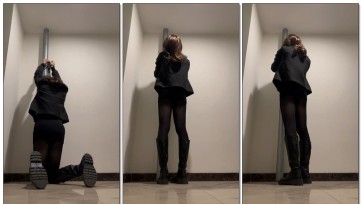 【Sub咔咔】长靴楼道定时吊铐SubM