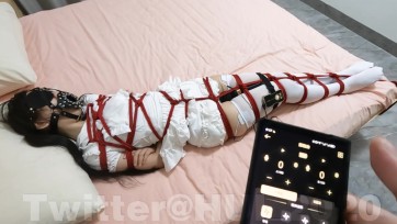 【HUI工作室】潼潼纯白女仆装被绑成冰棍，ZDB+电击强制GC，疯狂扭动挣扎求饶，大声的哭，还好我把门关了