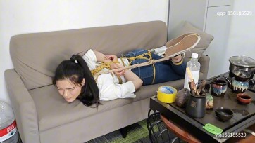 【龙飞绳艺】小美女去应聘 被变态公司捆绑驷马 迷晕 【落落】