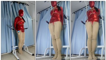 【影子原创】肉丝+红紧身衣+双腿并缚+电击，半小时电击只是上半场哦