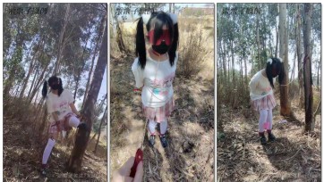 【栗栗子原创】《小女仆日常调教04》户外羞耻调教、户外强制高高、自嗨、JK白丝、多次强高