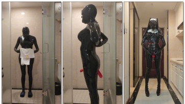 【kigurumi】乳胶扶她洗澡