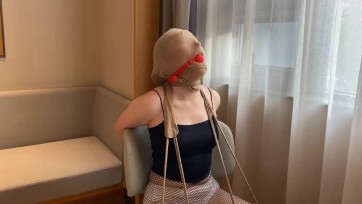 【胖小白】【皮面者】椅子网袜TK调教