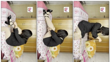 【柚里】日式并腿缚丝袜口球堵嘴～