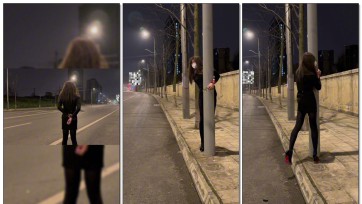 【Sub咔咔】高跟背铐过马路捡钥匙定时铐在路灯上SubM