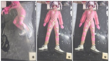 【哈曼哈w】nikke胜利女神爱丽丝4层乳胶衣45厘米g塞耐久捆绑真空床紧缚包裹