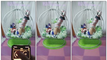 【时生】吊篮上被束缚的希儿，日式捆绑+并腿缚+电击+鞭打调教